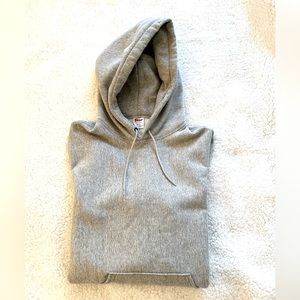 Men’s J Crew small heritage hooded sweatshirt athletic grey